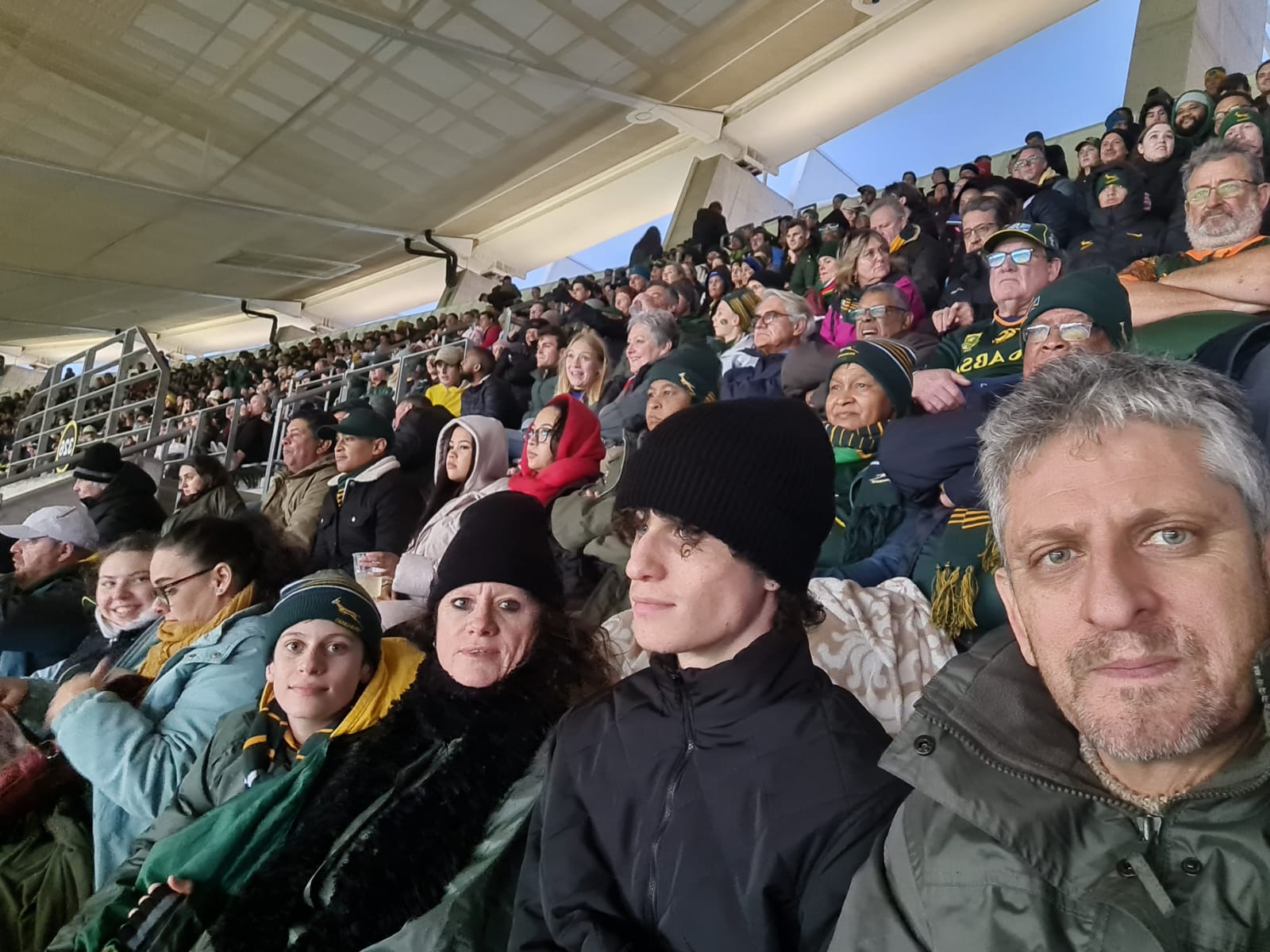 A family outing at a stadium